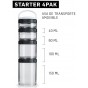 Blender Bottle Combo Pak Sportmixer Šeiker ja Gostak Starter 4Pak - must - 3
